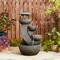 Glitzhome® 32" 4-Tier LED Pagoda Outdoor Fountain